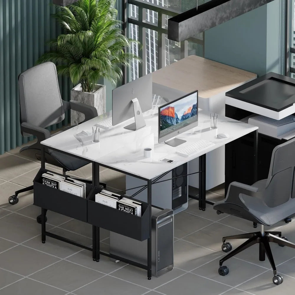 32 Inch Computer Desk for Small Spaces with Storage Bag, Home Office Work Desk with Headphone Hook, Small Study Writing Table