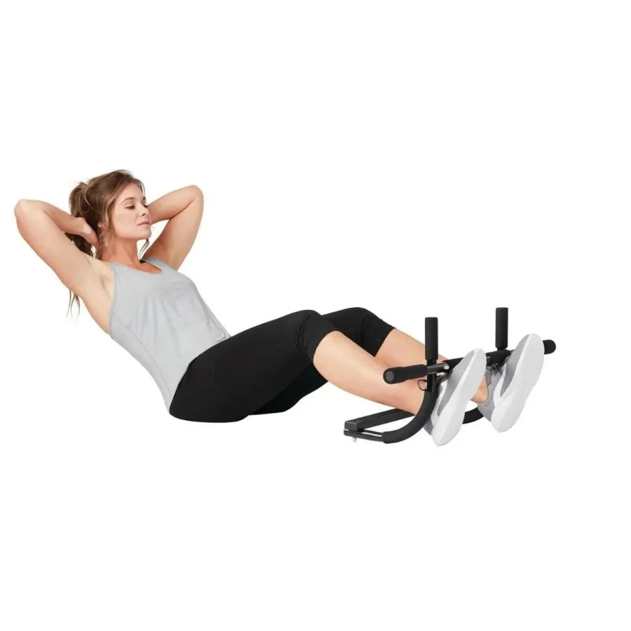 Multi-Function Pull Up Bar Black, Doorway Mounted Home Gym Equipment for Chin Ups Push Ups Abs Workout, No Drill Installation