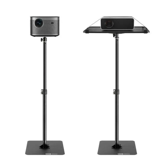 Adjustable Projector Floor Stand Height 30.3-63.4in Max Load 22lbs for outdoor Home Office Stage Studio Black