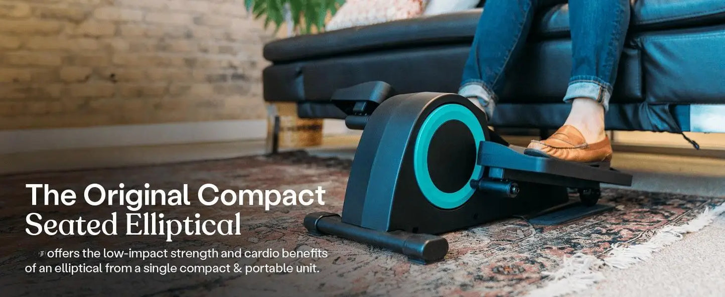 YC-Under Desk Elliptical, Under Desk Bike Pedal Exerciser, Seated Elliptical, Work from Home Fitness, Mini Elliptical Machines